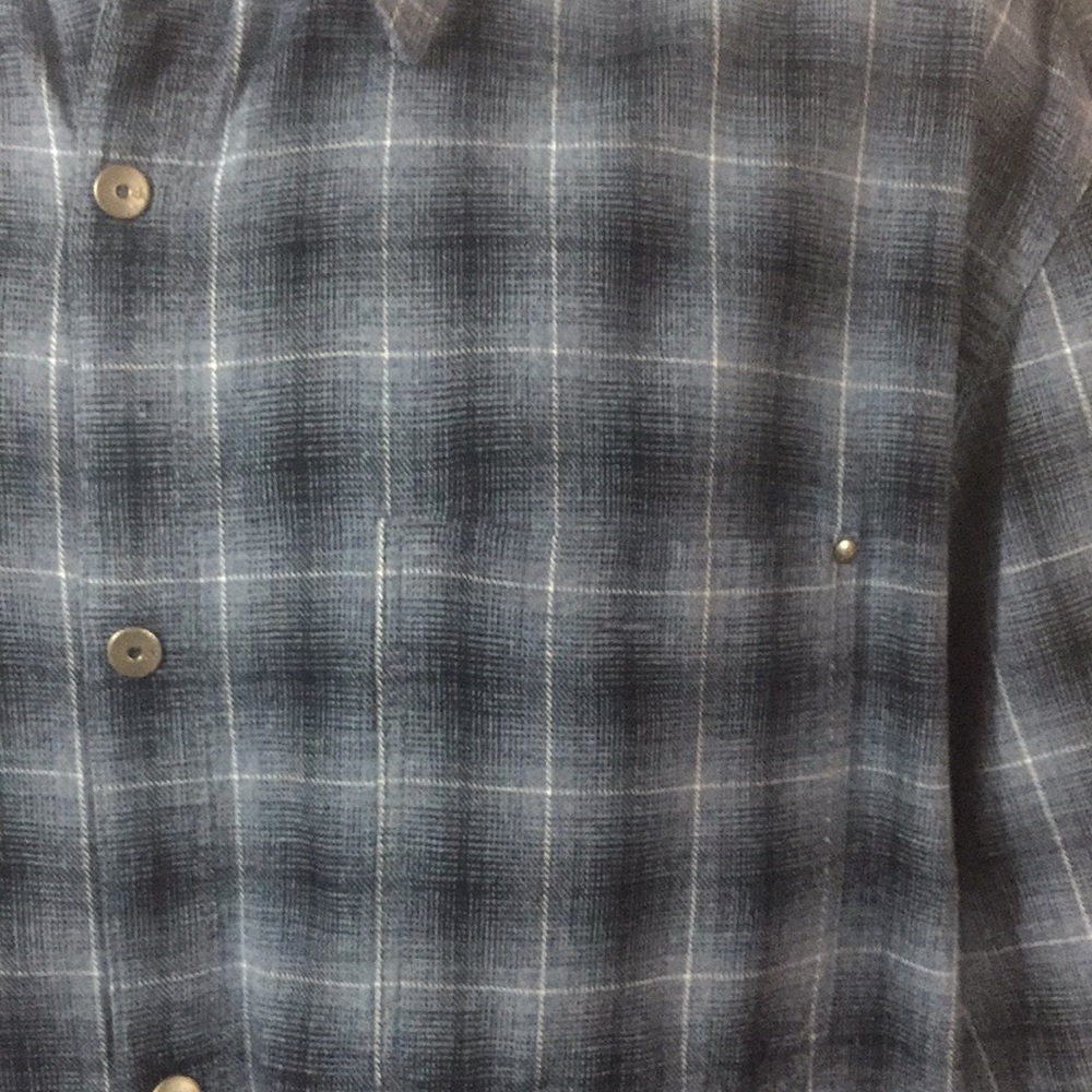 Calvin Klein Blue Plaid Large Mens Button Down - Picture 5 of 6